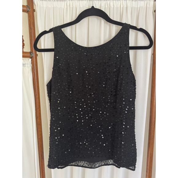 Vintage Talbots Sequin Pure Silk Tank Top - Picture 2 of 5